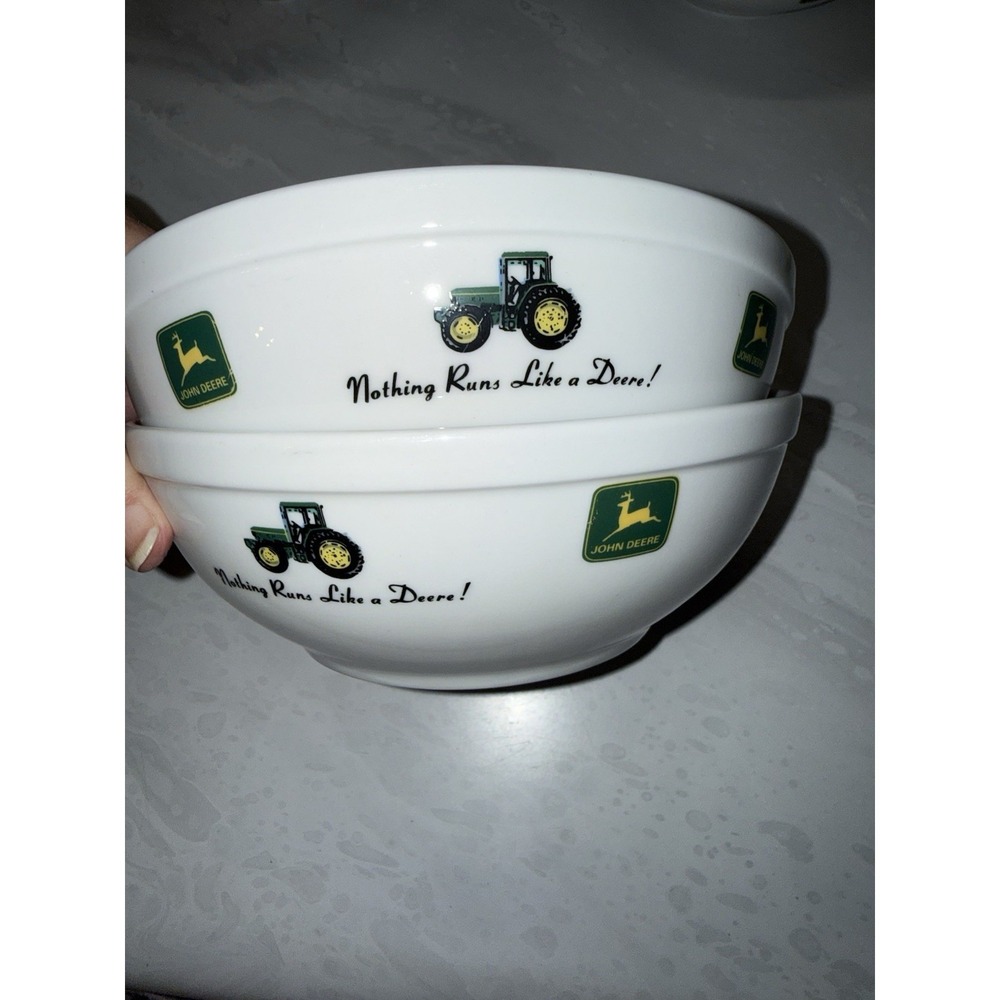 2  John Deere 7"‎ Bowls X 2 1/4" Deep